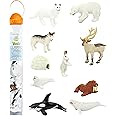 Safari Ltd Arctic TOOB With 10 Fun Figurines, Including A Harp Seal, Husky, Caribou, Arctic Rabbit, Killer Whale, Walrus, Arc