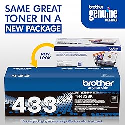 Brother Genuine TN433BK High Yield Toner-Retail