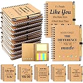 60 Pcs/30 Sets Employee Appreciation Gifts Bulk - Inspirational Spiral Notebooks with Motivational Pens, Thank You Gifts, Valentines Gift for Staff, Coworkers,Teacher, Team, Nurse, Office & School