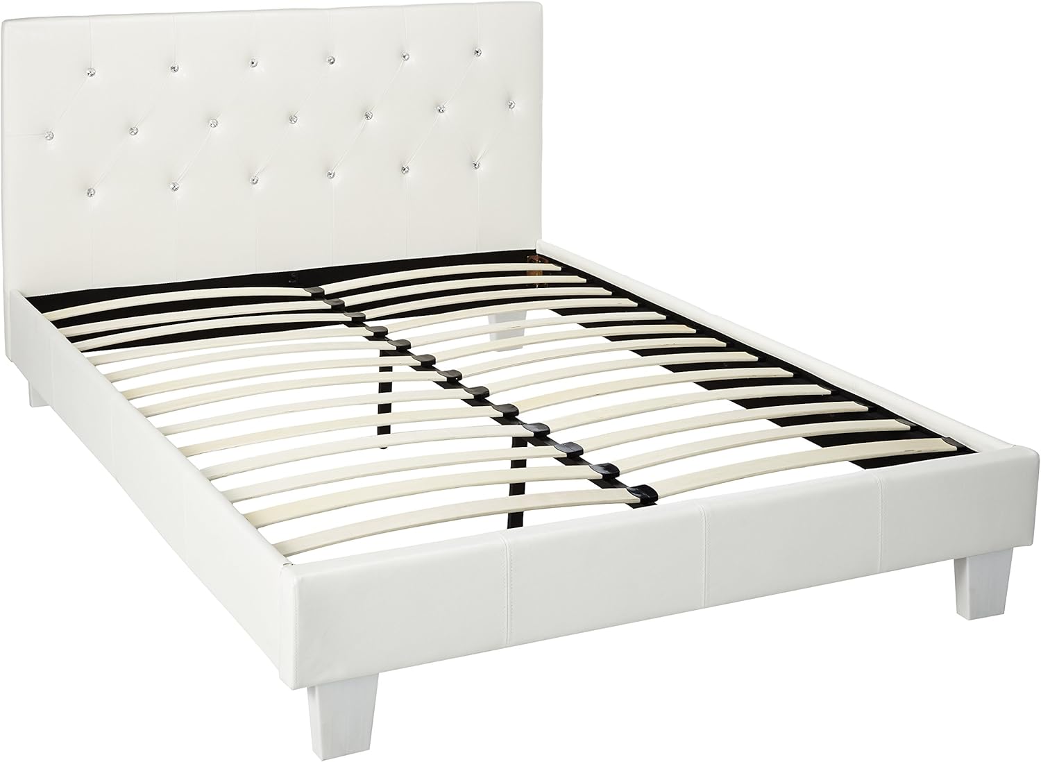 Platform bed, Queen, White Furniture & Decor