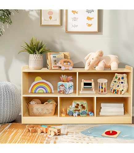 Toddler Tower OOOK Montessori Toy Shelf, Kids Bookshelf And Toy