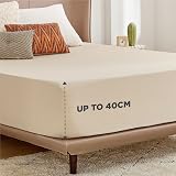 Bedsure Super King Fitted Sheet Deep Pocket 40cm Beige 180x200cm view 6