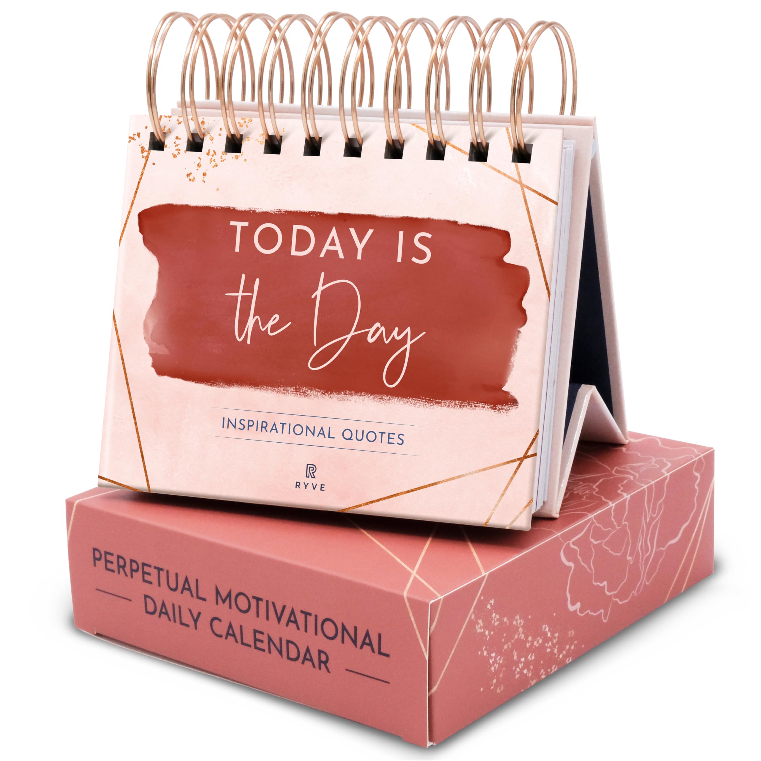 RYVE Motivational Desk Calendar, Inspirational Quotes for Desk, Desk Decor for Women, Office Decor for Women Desk, Desk Accessories for Women Office, Inspirational Gifts for Women, Daily Calendar — image 1