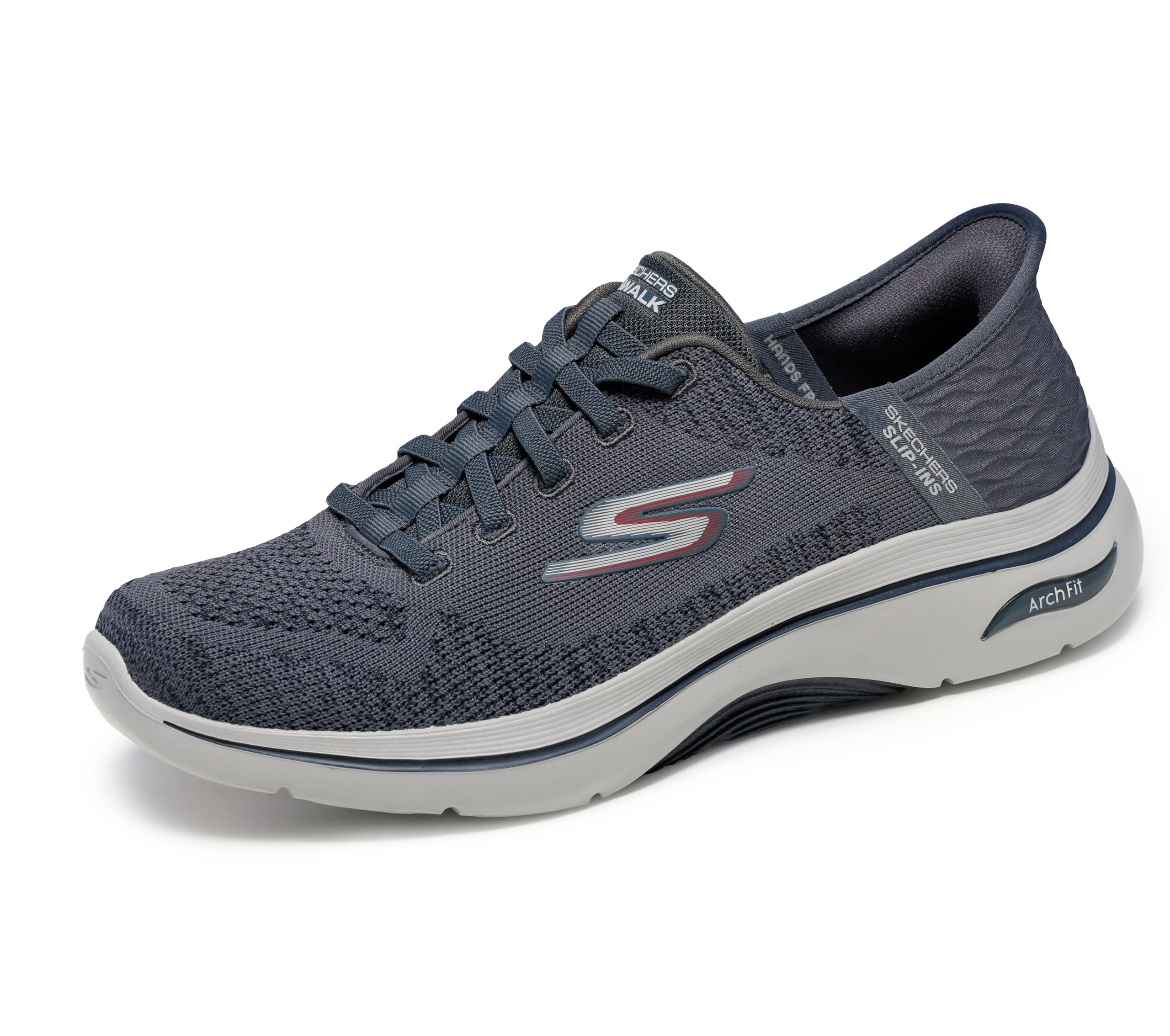 Skechers Men's Hands Free Slip-ins Go Walk Arch Fit 2.0-Grand Select 2 Sneaker, Charcoal/Red, 7 X-Wide Image Skechers Men's Hands Free Slip-ins Go Walk Arch Fit 2.0-Grand Select 2 Sneaker, Charcoal/Red, 7 X-Wide Image