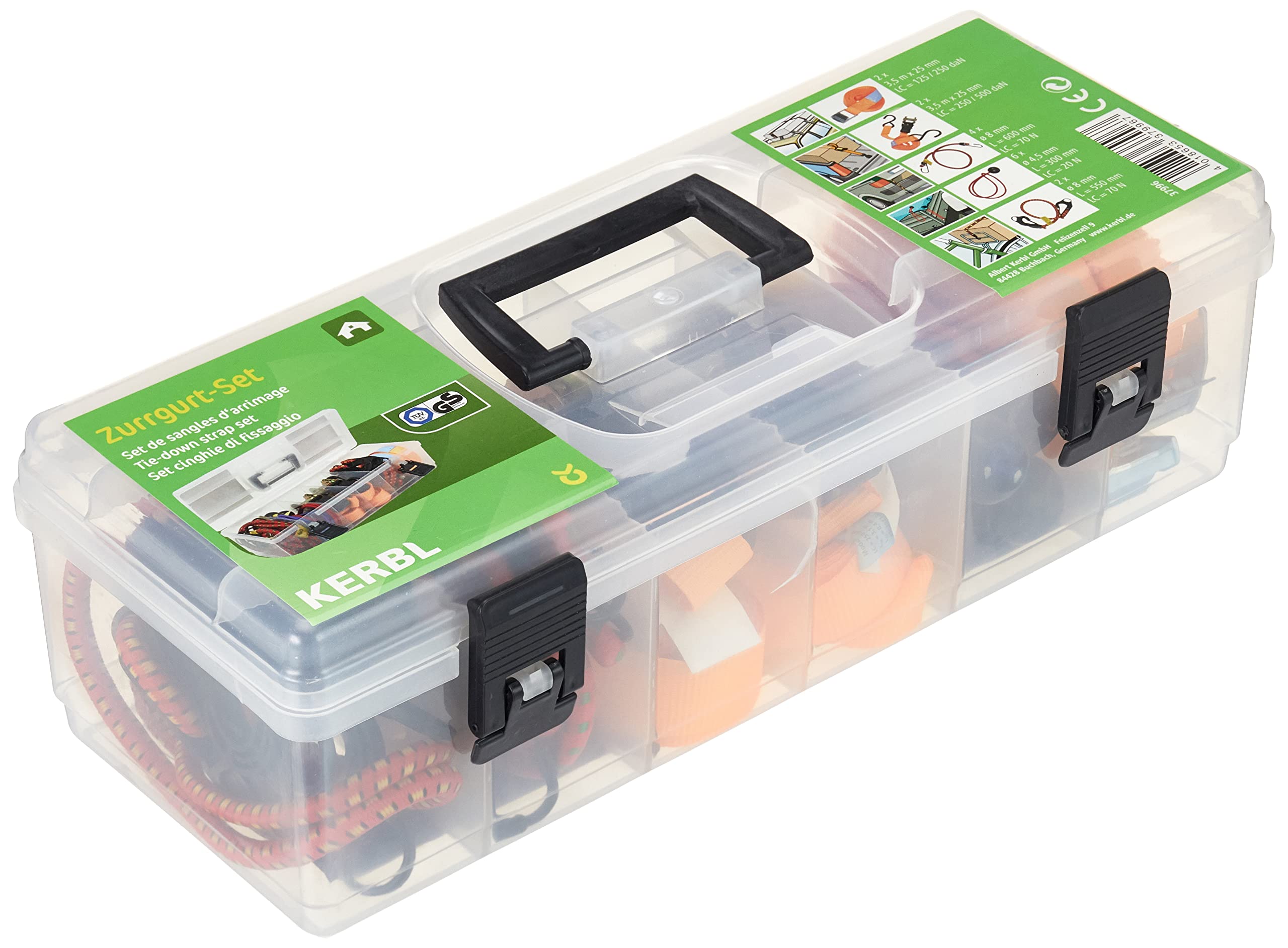 Kerbl Zurrgurtset 16tlg. in Box