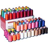Poolin Embroidery Machine Thread Richword Selected 100 Colors 40WT (108D/2) Polyester Thread Kit Each Cone 4000M (4374Y)