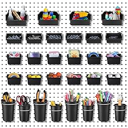 Roowest 60 Pcs Pegboard Cups Pegboard Bins