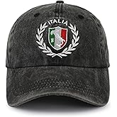 Tohheasp Italy Italia Italian Map Flag Hat for Men Women, Adjustable Embroidered Cotton Golf Baseball Cap