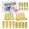 Brass 1/4 Inch NPT Male Air Hose Quick Connect Adapter,Air Coupler Plug Kit Air Compressor Fittings 10pcs Male Npt