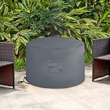 FiNeWaY Deluxe Waterproof Firepit Cover with Drawstring Cord - Grey view 6