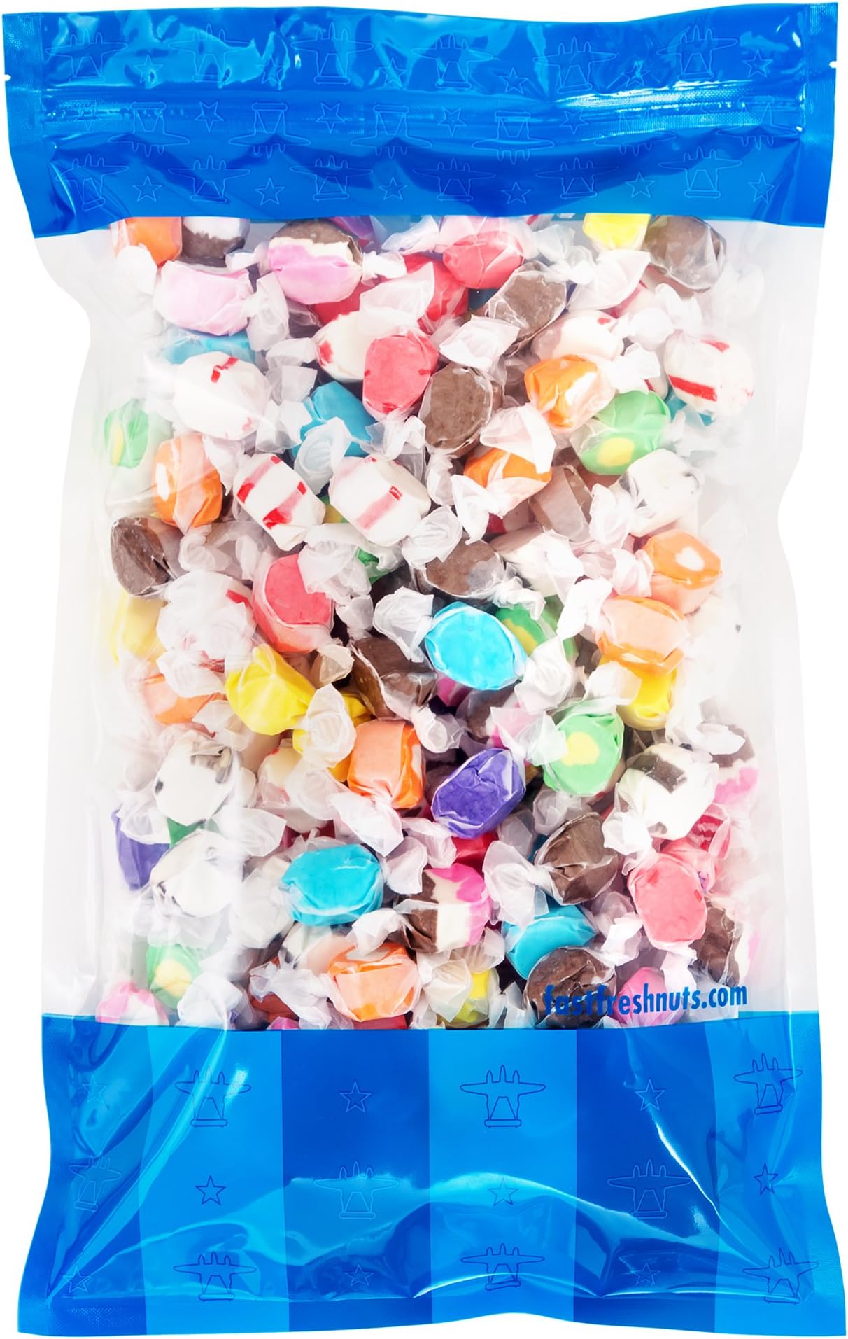 Bulk Salt Water Taffy - 5 lbs in a Resealable Bomber Bag - Great for Candy Bowls - Wholesale - Vending Machines - Party Size - Holiday Candy !!!