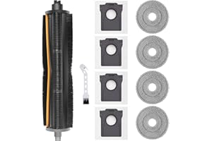 YUEYEE TriCut Brush Accessories Replacement Parts for Dreame X40 Ultra/ X30 Ultra/ L30 Ultra/ L10s Ultra/ L20 Ultra/ L10s Pro/ L40 Ultra, MOVA P10 / P10 Pro/ P50 Pro, Includes 4 mop Cloths, 4 dust Bags