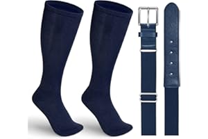 WERFORU Baseball Socks and Belt Combo Set Boys Baseball Belt and Socks Elastic Softball Socks and Belt for Adults and Youth