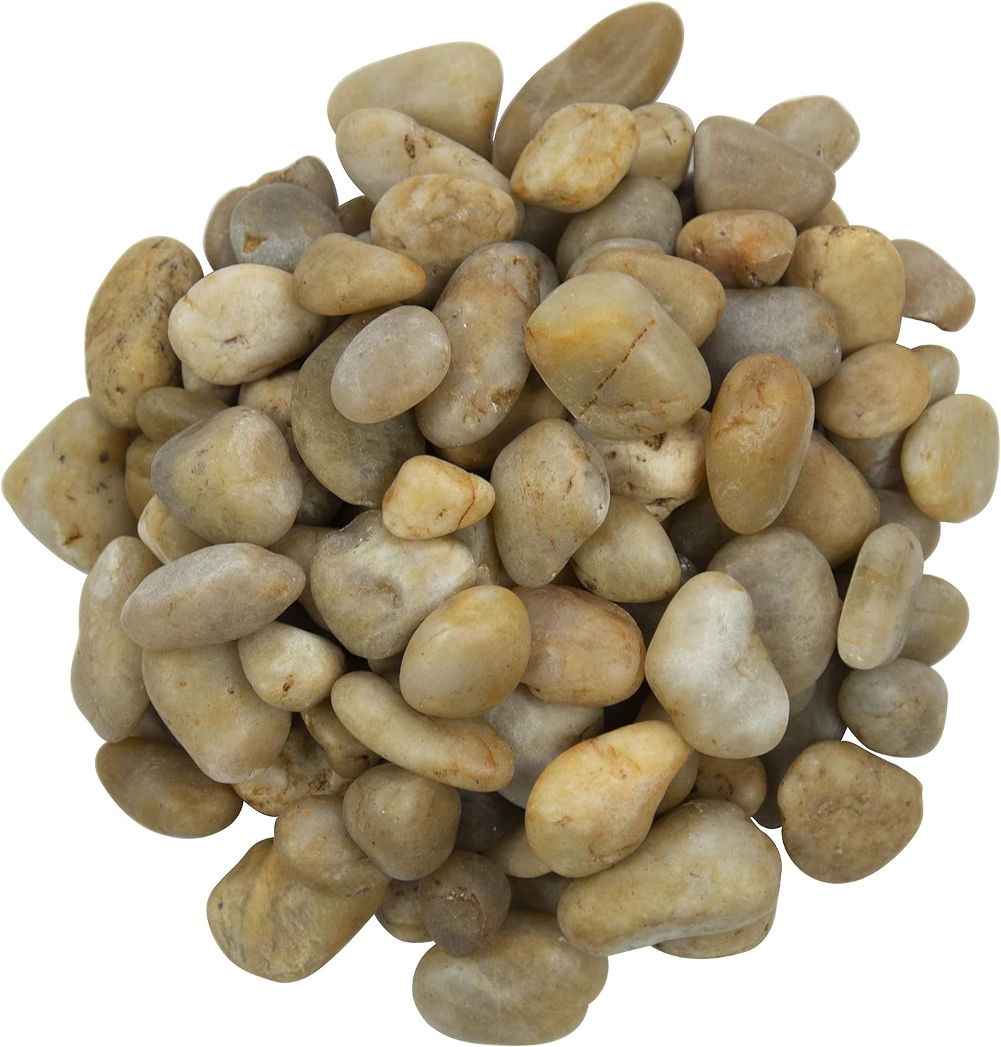 Hardscaping Materials - MSI Niagara Decorative Polished Yellow Pebbles, 1.2 inch - 2 inch, Multicolor, 40 lb. Bag
