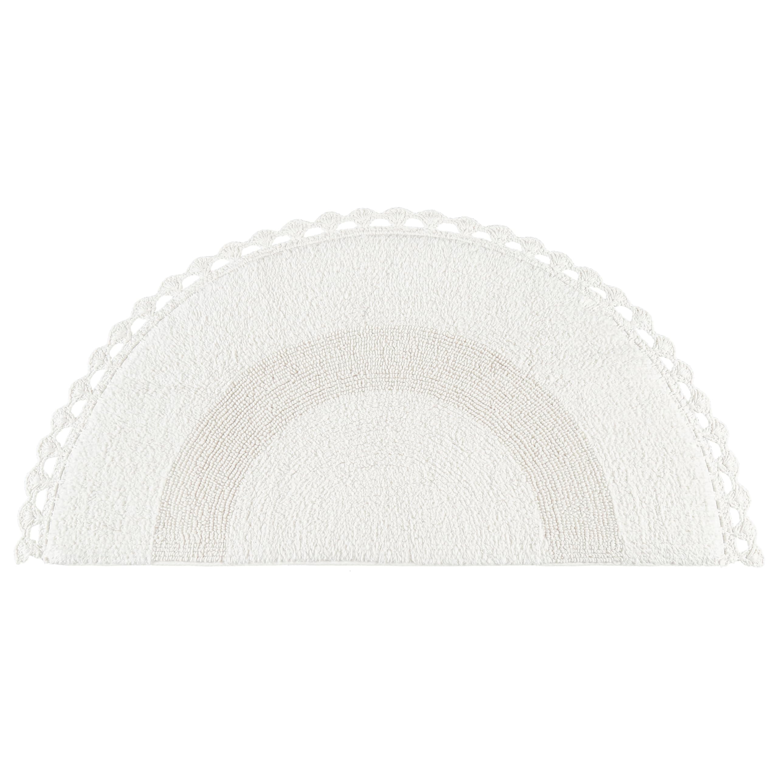 Savi Home Half Circle Bohemian Bathroom Rug with