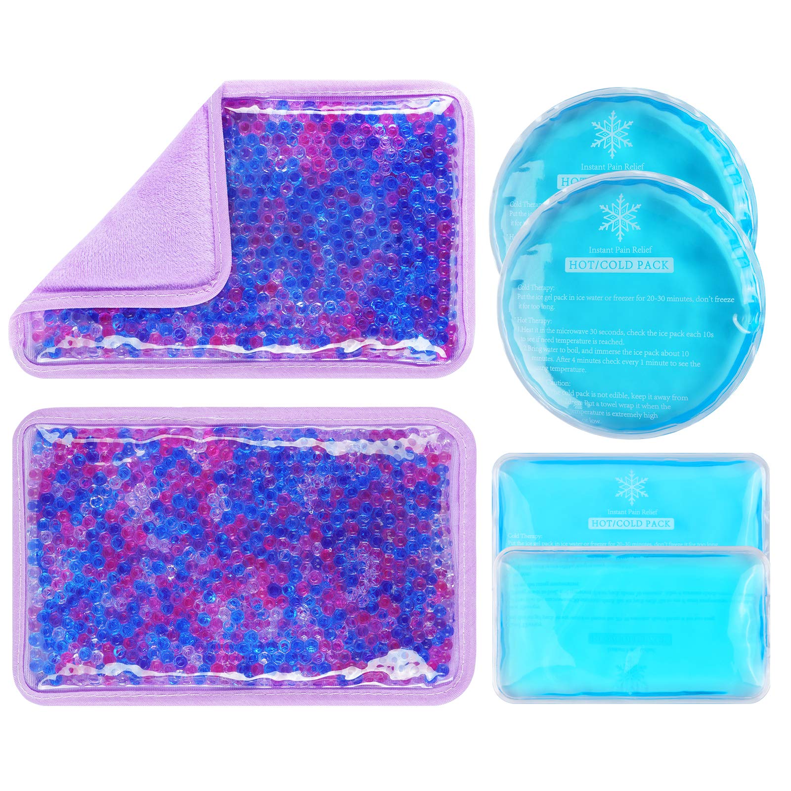 Photo 1 of ***BLUE PACKETS ONLY***
Ice Packs for Injuries Reusable, 6 Pack Hot and Cold Pack Reusable Ice Packs with Cloth Backing, Gel Bead Ice Pack, Instant Pain Relief Cold Compress for Wisdom Teeth Muscle First Aid