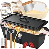 Rectangular Cast Iron Dutch Oven for Bread Baking, Cast Iron Sourdough Bread Pan with Lid Handles Lame, Even Heat Bread Baking Pan for Homemade Bread Cake Meatloaf, 3.2QT