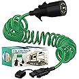 LATCH.IT RV 7-to-4 Trailer Wire Kit | 8FT Weatherproof 7-to-4 Pin Trailer Adapter | Coiled Trailer Connector Adaptor Stretches! | Plug-N-Play Cord | Perfect Solution for Your RV & Towed Vehicle