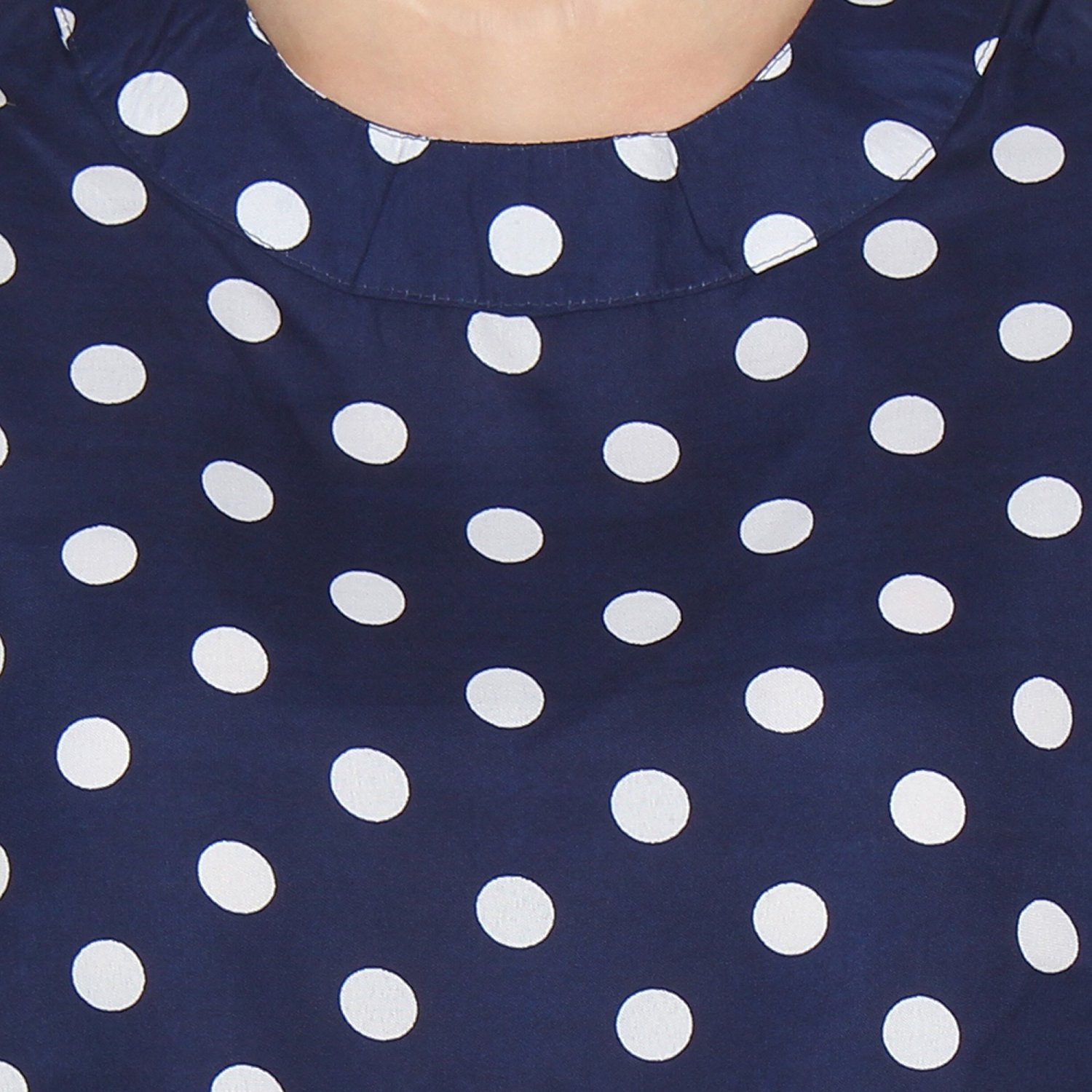 my swag women's brought polka dot print 3/4 sleeve jumpsuit