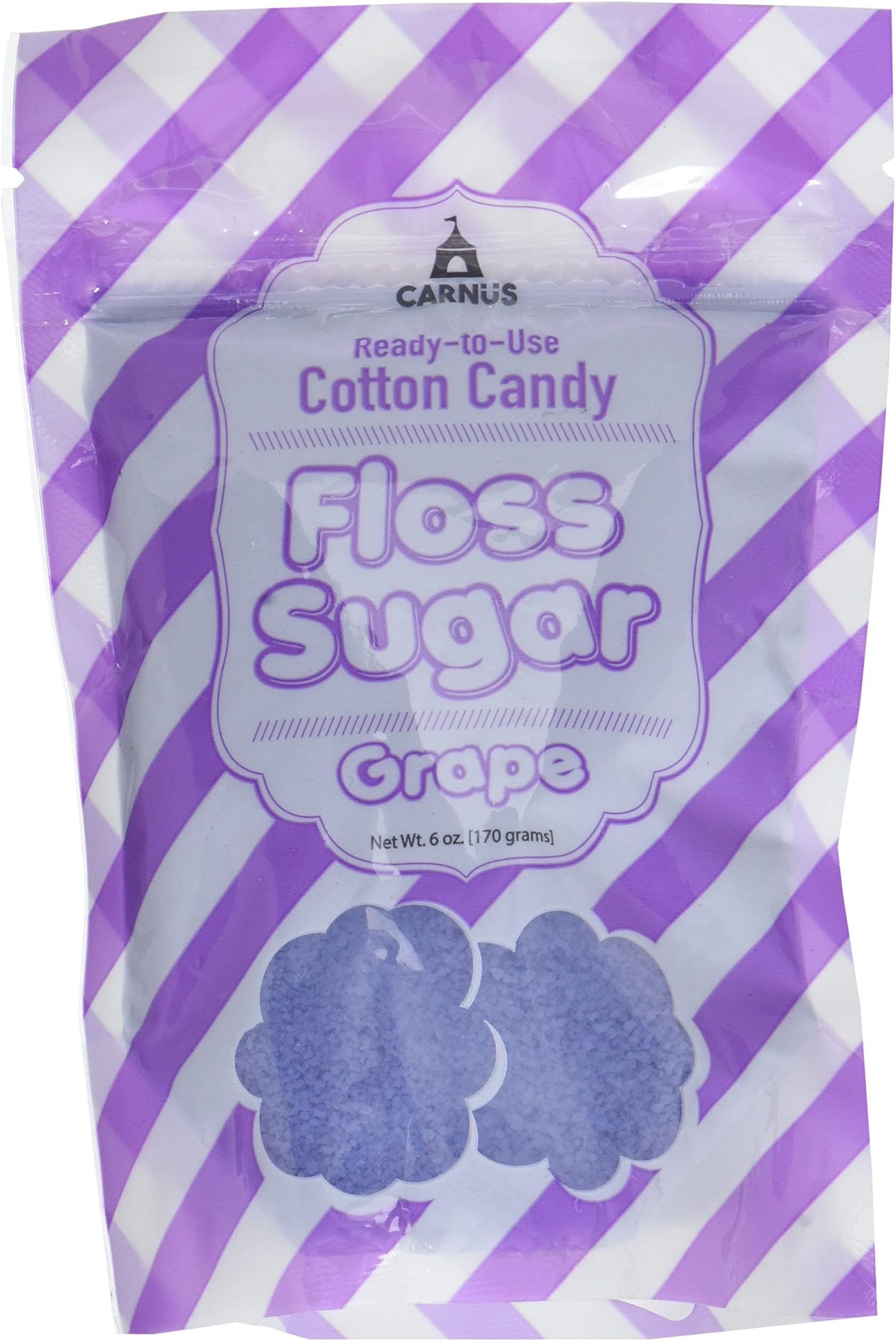 Carnüs Cotton Candy Floss Sugar, Grape, 6 Pound
