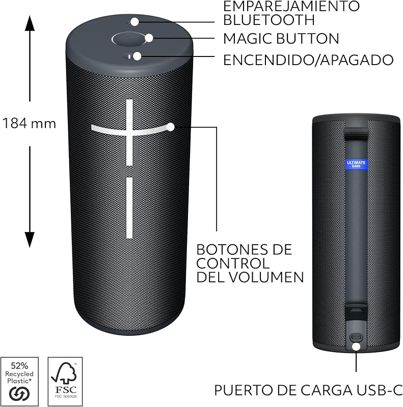Boom 4, Altavoz Bluetooth portátil Resistente al Agua