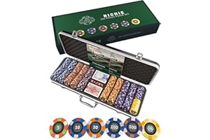 Bullets Playing Cards, Poker case with 500 Ceramic Poker Chips 'Richie' with Values