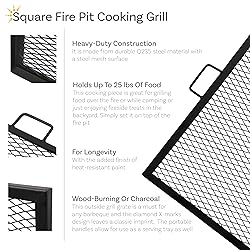Sunnydaze X-Marks Fire Pit Cooking Grate - Outdoor