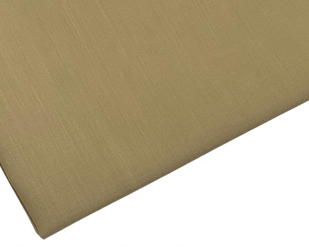 M & J Plain Khaki Polycotton Fabric 45 inch Wide 2 Metre 65/35