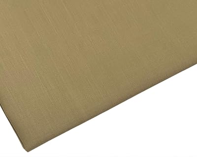 M & J Plain Khaki Polycotton Fabric 45 Inch Wide 1 Metre 65/35
