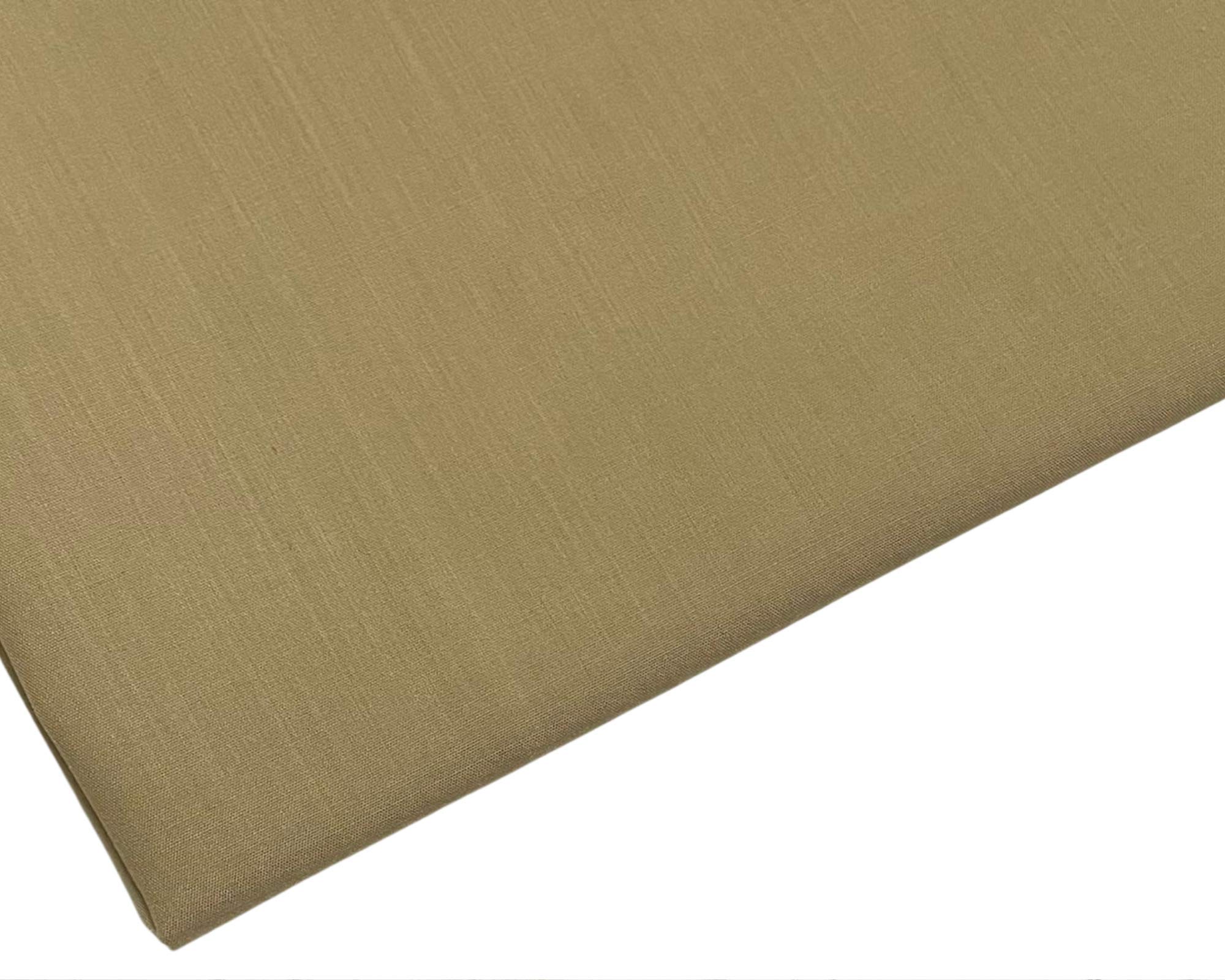 Plain Khaki Polycotton Fabric - 45 inch / 112 cm Wide - 40+ Colours (Khaki, 4 METRE)