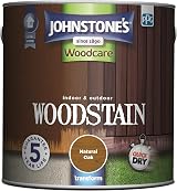 Johnstone's Interior & Exterior Woodstain Natural Oak 2.5L Weathershield UV