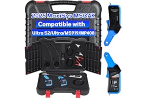 Autel MaxiSys MSOAK Oscilloscope Accessory Kit Compatible with The MaxiFlash VCMI Scanner Ultra MS919 Ultra EV & MP408 Support 65A/650A AC/DC Clamp HT Extension Lead Battery Clip with Carrying