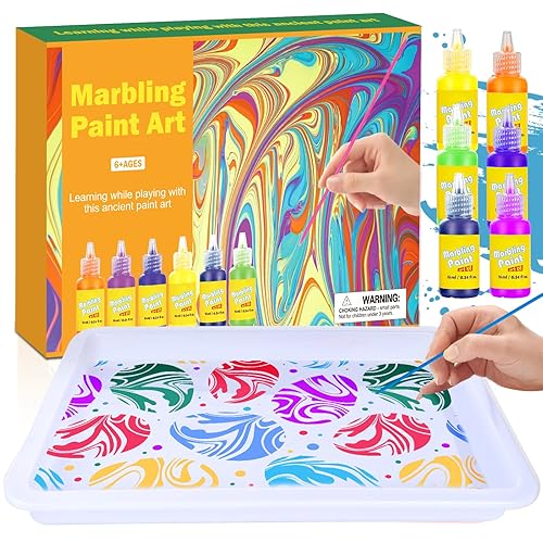 Marbling Paint Art Kit for Kids Arts and Crafts Toys for Girls