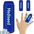 2PCS Finger Sleeves Gel Ice Pack, Lasting Cold Compress Freeze Sleeve, Reusable Finger Brace Ice Packs for Injuries, Arthritis, Tendonitis, Gout, Sprains, Middle Protectors (Blue)