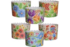 12oz Panettone Paper Mold Large - 12pcs, H 3.54″x4.11″ W (9cm x11cm) Kulich Mold - Round Panettone Paper Baking Molds - Pans 