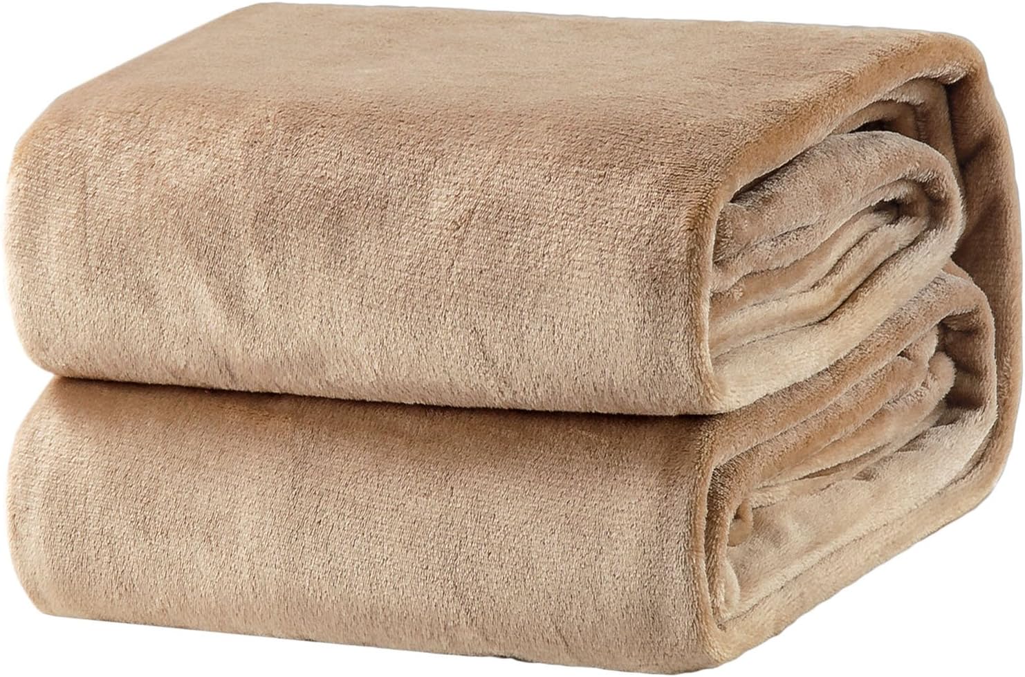 Bedsure Flannel Blanket Throw Size Taupe Lightweight Throw Blanket for