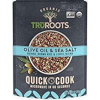 TruRoots Organic Quick Cook Olive Oil and Sea Salt Quinoa, Brown Rice and Lentil Blend, 8.5 Ounces (Pack of 8), Ready to…