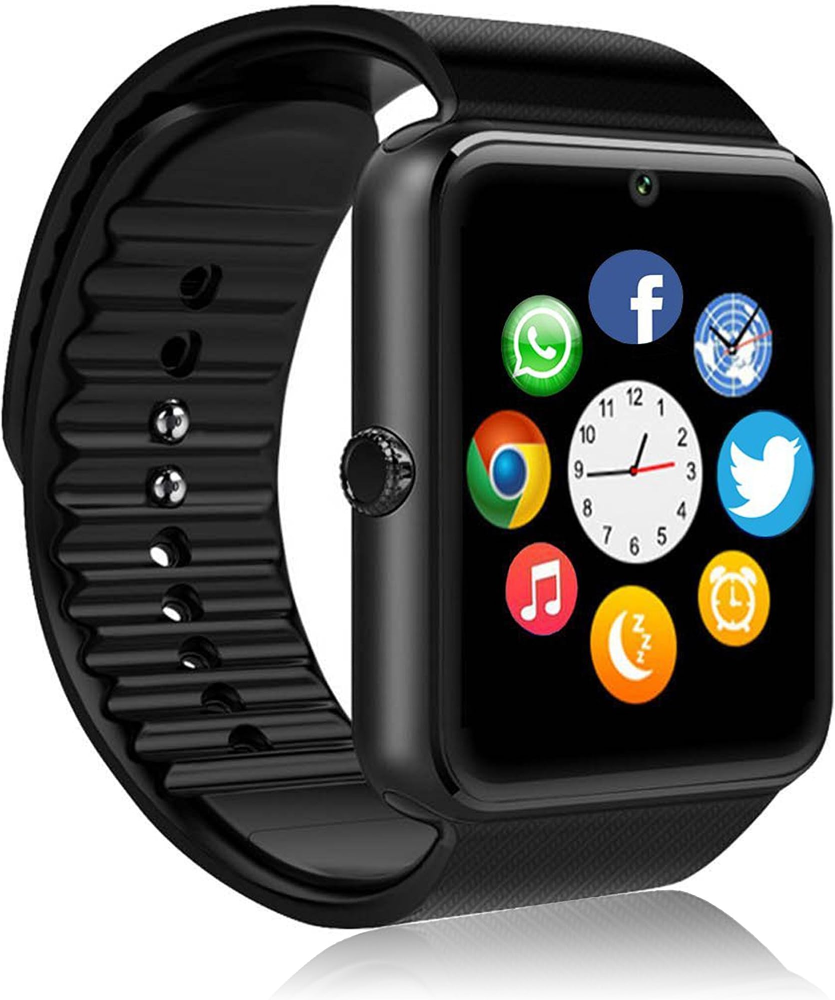 MSRMUS Smart Watch Compatible for Iphone 5s/6/6s/7/7s and Android 4.3 above, Anti Lost and Pedometer Fitness Tracker (Partial Functions)