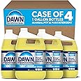 Dawn Dishwashing Liquid Soap Detergent, Bulk Degreaser Removes Greasy Foods from Pots, Pans and Dishes in Commercial Restaurant Kitchens, Lemon Scent, 1 Gal (Case of 4) (Packaging May Vary)