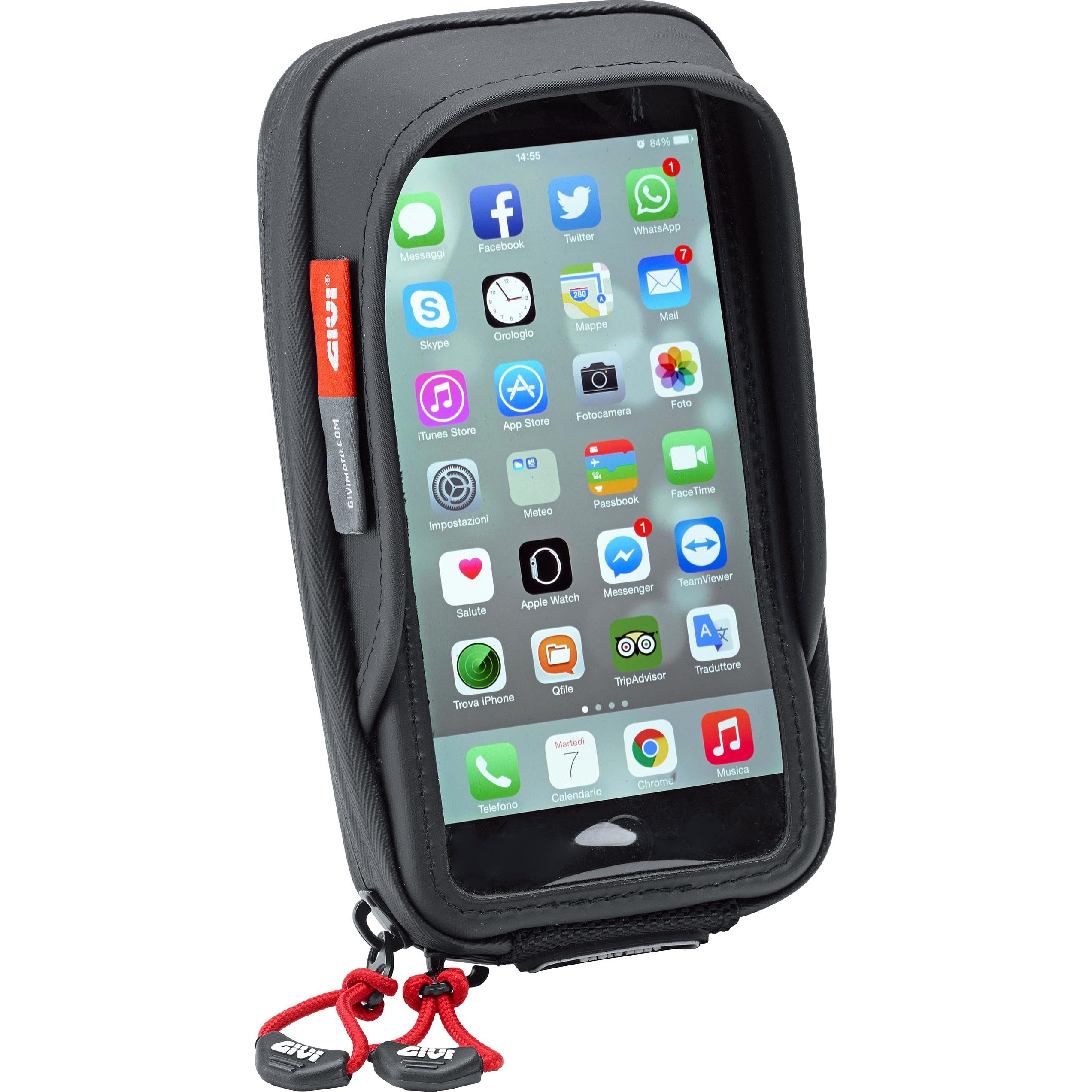Givi S957B - Waterproof smartphone holder, Compatible with scooters, motorcycles and bicycles