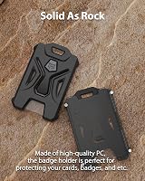 MNGARISTA 2 Pack Heavy Duty Badge Holder Vertical ID Card Holder Clear Window view 6