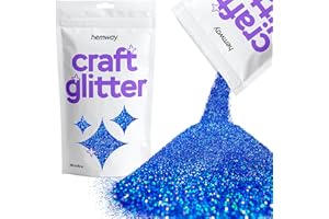 Hemway Craft Glitter Sapphire Blue Holographic 100g Microfine Glitter for Crafts, Resin, Epoxy, Tumbler, Art, Candle, Decorat
