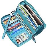 Lavemi Small Compact Women Wallet RFID Blocking Genuine Leather Bifold Purse with ID Windows