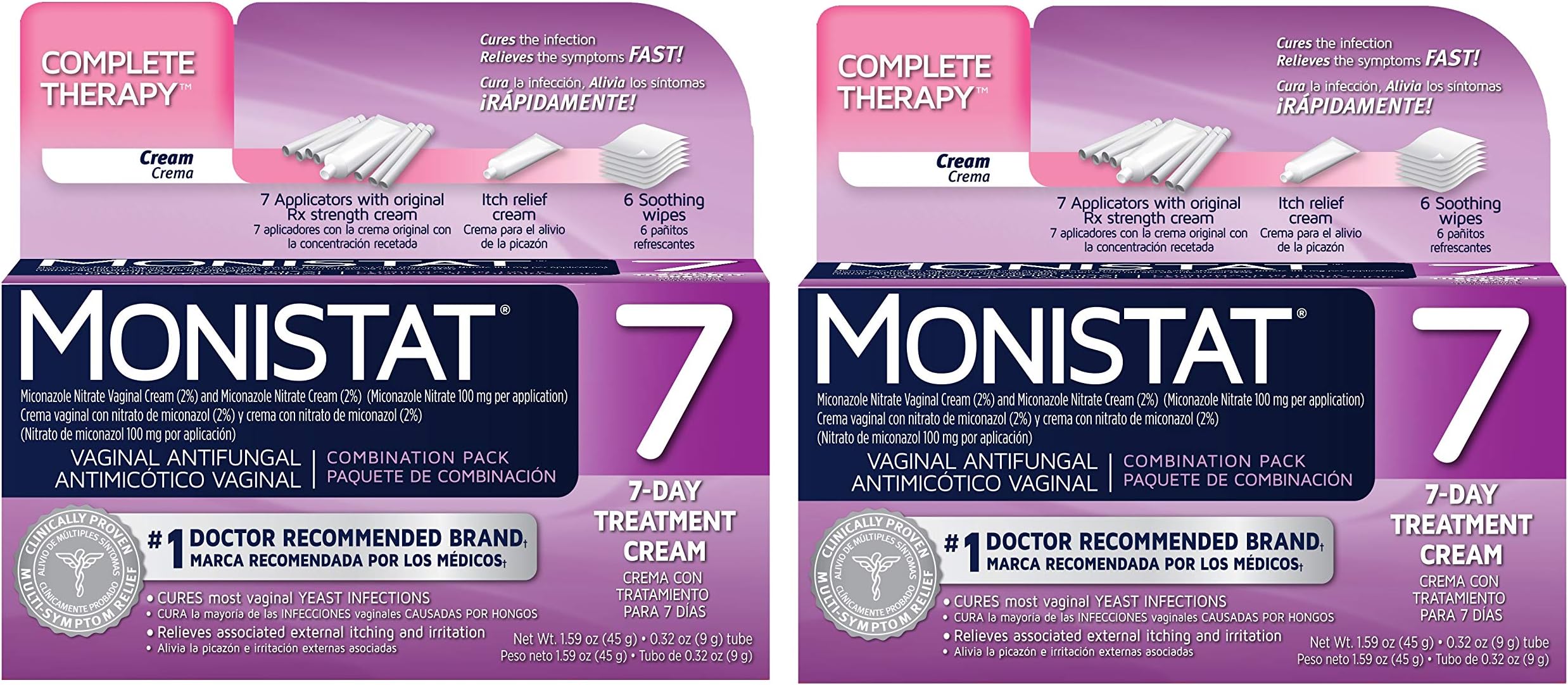 Monistat 7 Complete Therapy Vaginal Antifungal Combination Pack - 7 Each, Pack of 3
