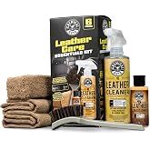 Chemical Guys, Car Leather Care Kit, Cleaner, Conditioner &amp; Tools, 6 Pc | Leather cleaner, conditioner, brush and towels to clean, soften and protect seats and trim, six-piece kit