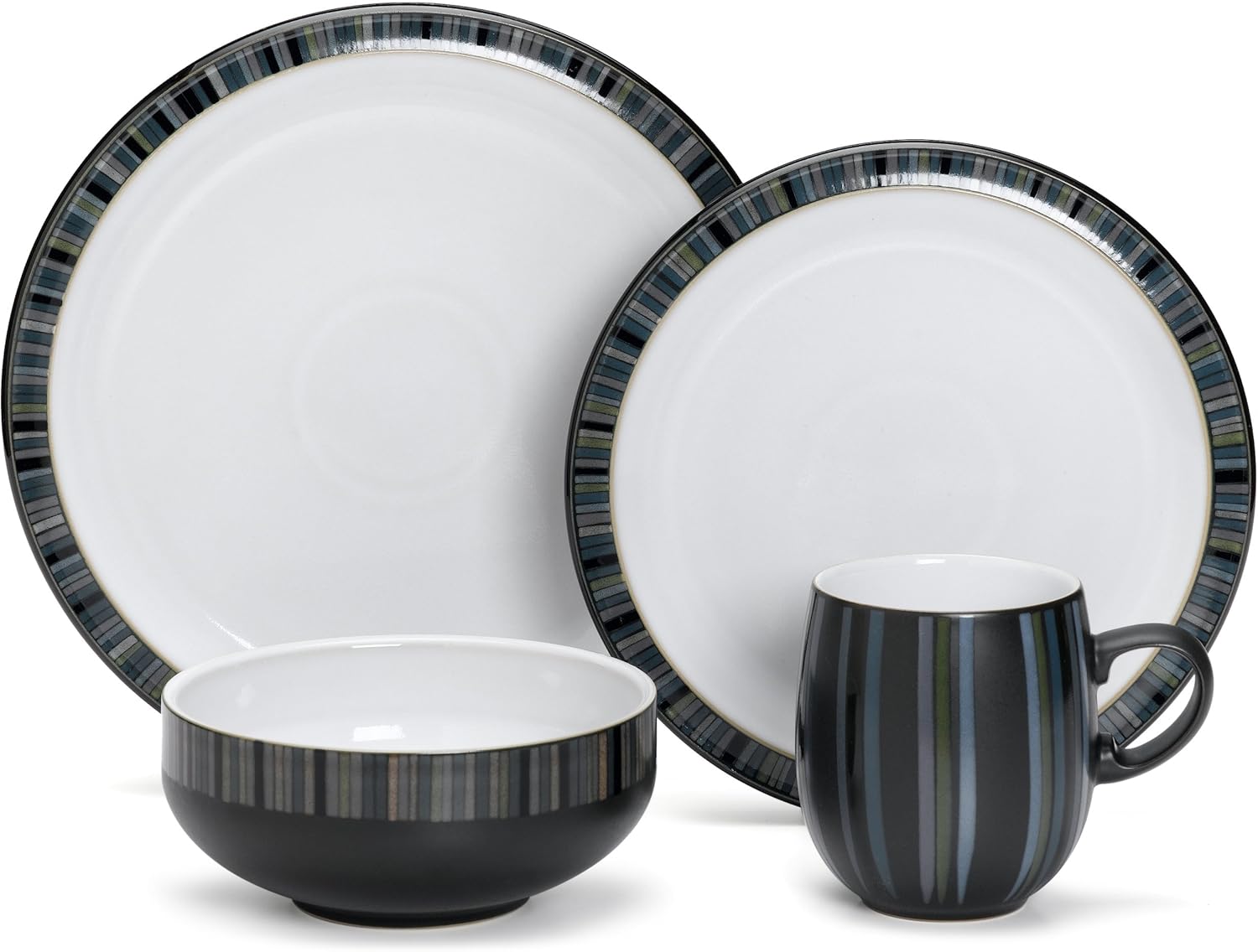 Denby Jet Stripes 4Piece Place Setting, Service for 1 Amazon.ca Home