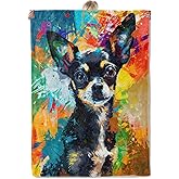 Aonimonis Chihuahua Dog Throw Blanket Gifts for Women Adults Girls, Soft Fuzzy Warm Cozy Flannel Blankets for Bedroom, Travel, Couch, Home Decor 50x60 in