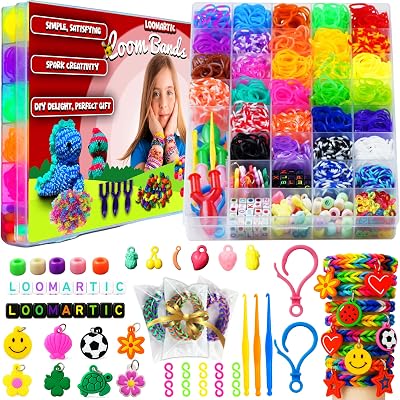 Loomartic 3000+ Loom Bands Kit MultiColor with Premium Watch 7+ yrs