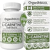 L Carnitine DOUBLE STRENGTH 1,000mg One A Day Capsules OrganiMAXX L-Carnitine Tartrate For Muscle Recovery Process – Supports