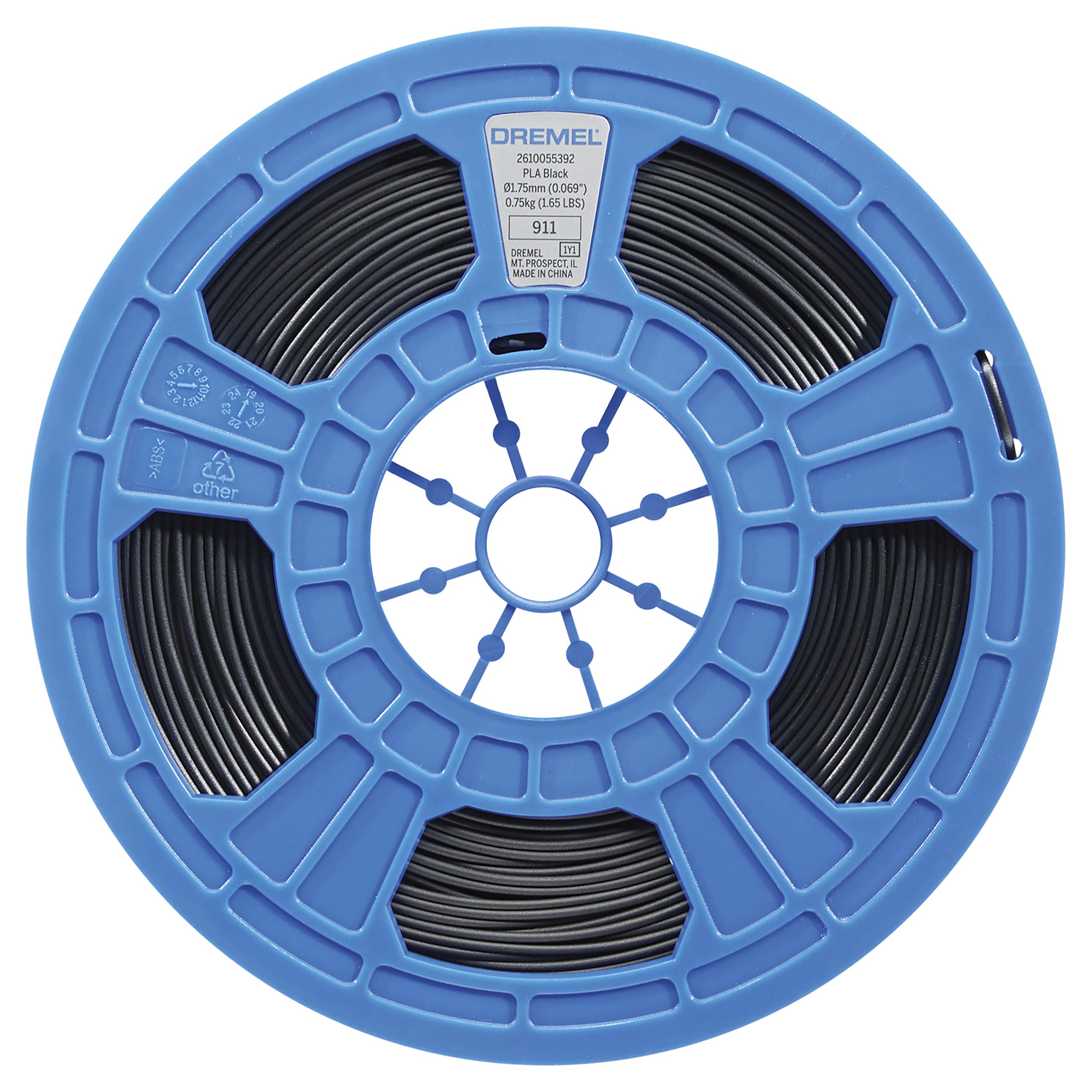 Dremel 3D PLA Filament 1.75mm for 3D Printers in Black, Valuepack 750gr, PL02JA